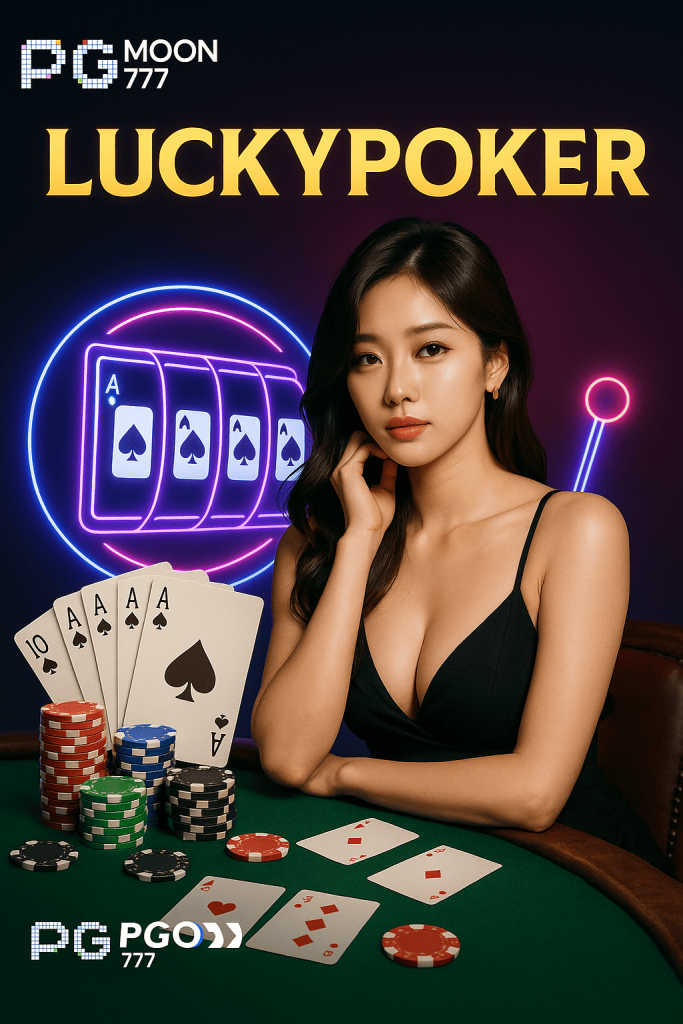 LUCKYPOKER ไพ่โป๊กเกอร์โชคดี ลุ้นมันส์แตกง่ายกับ PGMOON777